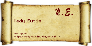 Medy Eutim névjegykártya